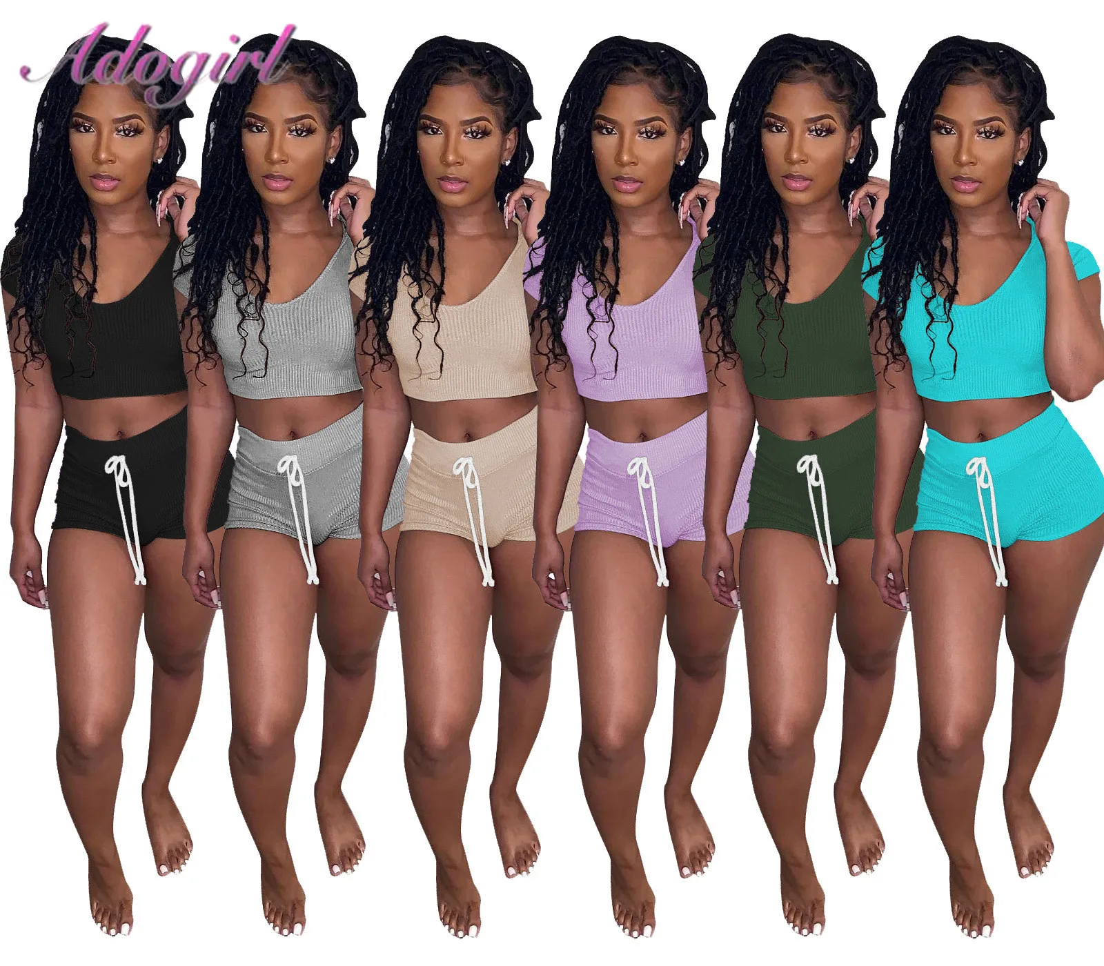 Fitness Women Sport Two Piece Sets Causal Solid Short Sleeve V Neck Crop Tops Joggers Shorts Pants Suit Outfit Workout Tracking
Fitness Women Sport Two Piece Sets Causal Solid Short Sleeve V Neck Crop Tops Joggers Shorts Pants Suit Outfit Workout Tracking