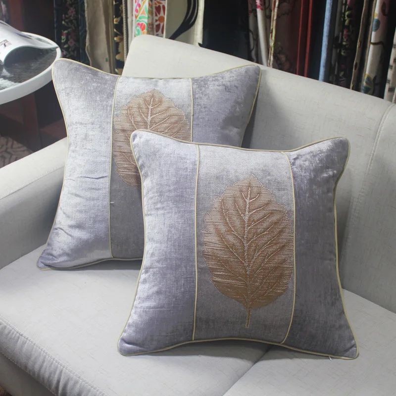 Embroidery Leaf Cushion Solid Blue Button Rope Pillow Cover Decorative Home Decoration Sofa Patchwork Pillowcase
Embroidery Leaf Cushion Solid Blue Button Rope Pillow Cover Decorative Home Decoration Sofa Patchwork Pillowcase