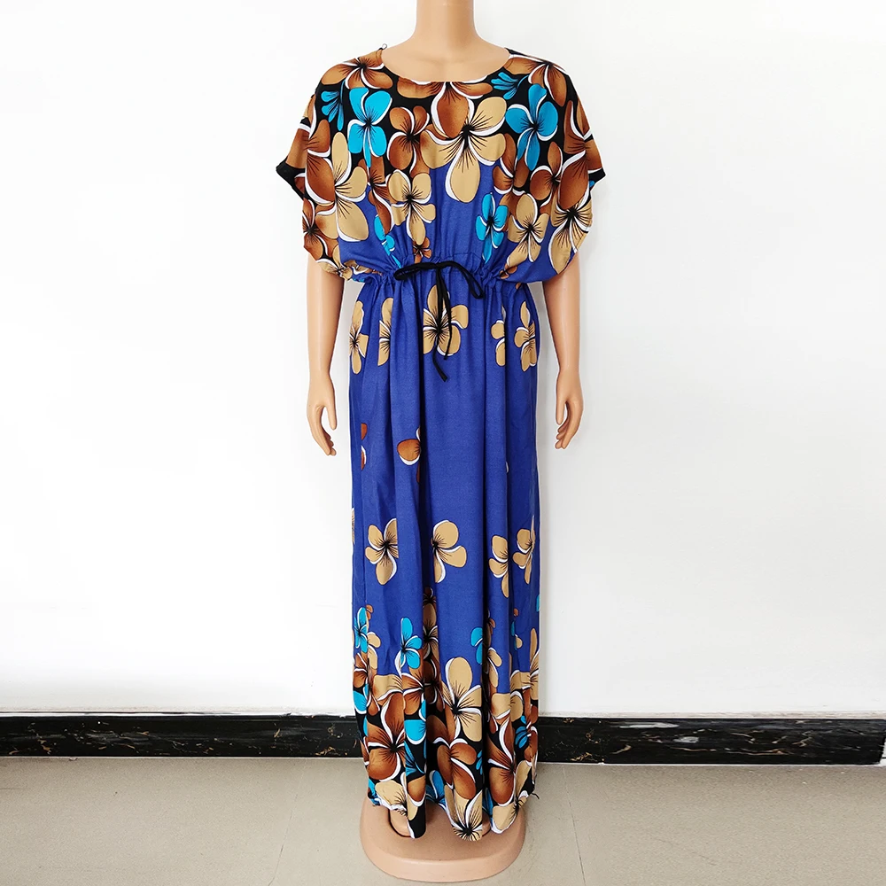 2021 African Dresses Women High Quality Short Bat Sleeve Round Collar Loose Maxi Female Vestidos Floral Print Elegant America
2021 African Dresses Women High Quality Short Bat Sleeve Round Collar Loose Maxi Female Vestidos Floral Print Elegant America