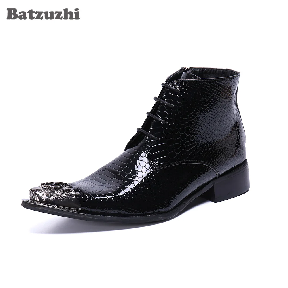 Batzuzhi Pointed Toe Black Leather Ankle Boots Men Handmade Men Ankle Boots Lace-up Botas Hombre Party Men Footwear! Sizes US12
Batzuzhi Pointed Toe Black Leather Ankle Boots Men Handmade Men Ankle Boots Lace-up Botas Hombre Party Men Footwear! Sizes US12