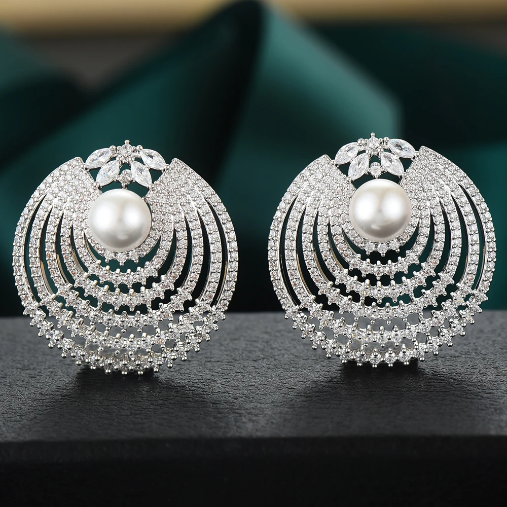 GODKI Round Imitation Pearl Multicolor Cubic Zircon Earrings for Women Trendy Circle Shape Korean Earrings boucle d'oreille
GODKI Round Imitation Pearl Multicolor Cubic Zircon Earrings for Women Trendy Circle Shape Korean Earrings boucle d'oreille