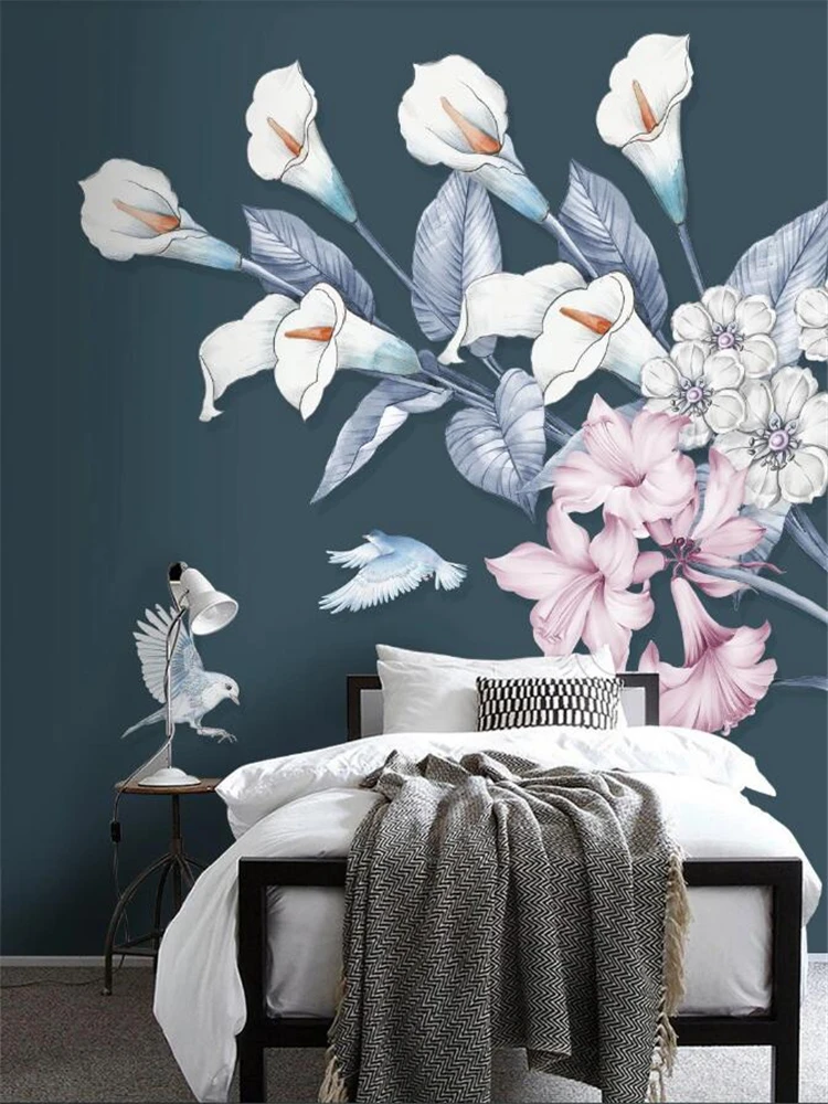 Custom wallpaper 3d Nordic hand-painted small fresh flower and birds magnolia background wall calla flower porch decoration обои
Custom wallpaper 3d Nordic hand-painted small fresh flower and birds magnolia background wall calla flower porch decoration обои