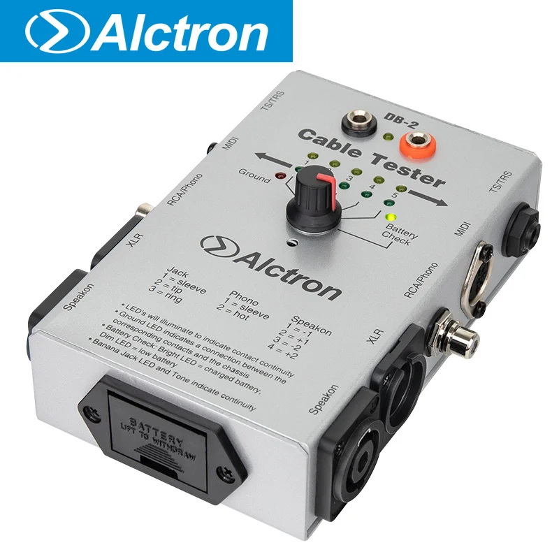 Alctron DB-2 multi-function cable tester, various connectors, just plug and test, testing different kind of cables
Alctron DB-2 multi-function cable tester, various connectors, just plug and test, testing different kind of cables