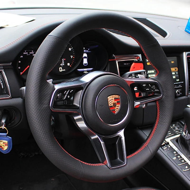 Модифицированный чехол рулевого колеса для Porsche Macan Panamera Cayenne, замшевый, кожаный, прошитый вручную
Модифицированный чехол рулевого колеса для Porsche Macan Panamera Cayenne, замшевый, кожаный, прошитый вручную