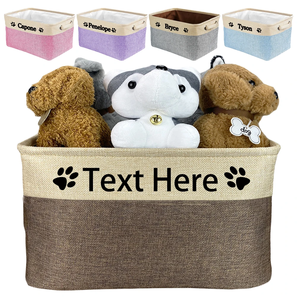 Personalized Pet Storage Toy Box Free Custom Dog Storage Baskets For Dog Toys Clothes Free Print Dogs Name With Cute Paw
Personalized Pet Storage Toy Box Free Custom Dog Storage Baskets For Dog Toys Clothes Free Print Dogs Name With Cute Paw
