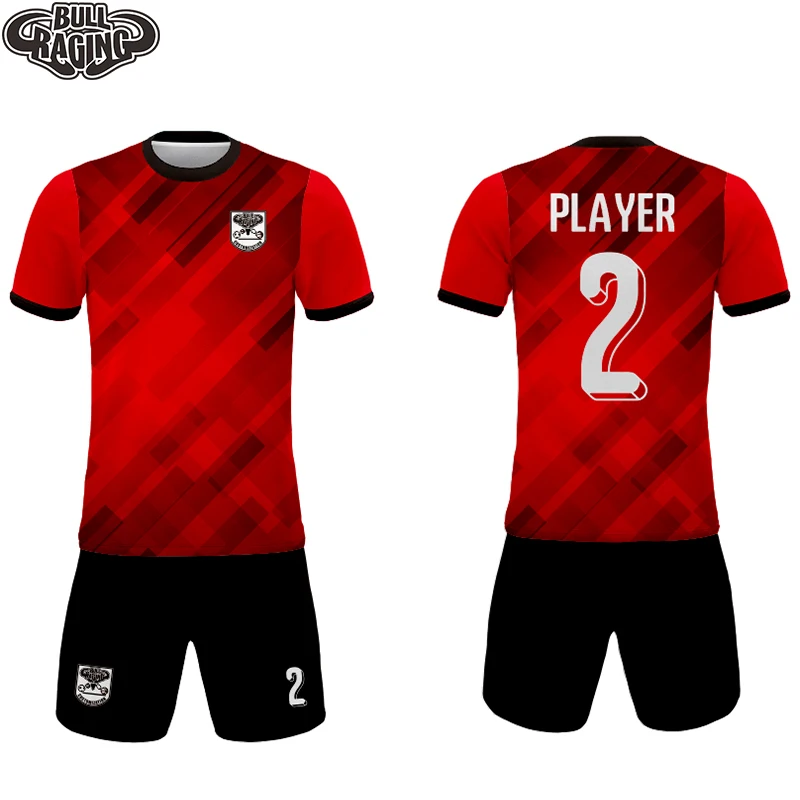Red Black Design Shadow Football Uniform Custom Sublimation Printing Personalized Soccer Jersey Uniform
Red Black Design Shadow Football Uniform Custom Sublimation Printing Personalized Soccer Jersey Uniform