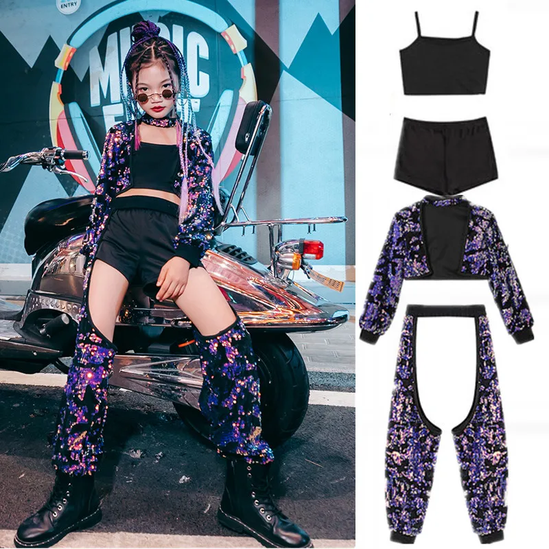 Girls Sequin Jazz Dance Costumes New Catwalk Show Stage Performance Clothing Kids Hip-Hop Clothes Street Dance Outfits 2022 new
Girls Sequin Jazz Dance Costumes New Catwalk Show Stage Performance Clothing Kids Hip-Hop Clothes Street Dance Outfits 2022 new