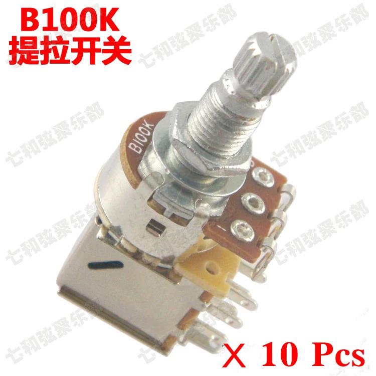 10 Pcs B100K Push Pull Switch Guitar Control Pot Potentiometer Switch For Electric Guitar Bass
10 Pcs B100K Push Pull Switch Guitar Control Pot Potentiometer Switch For Electric Guitar Bass
