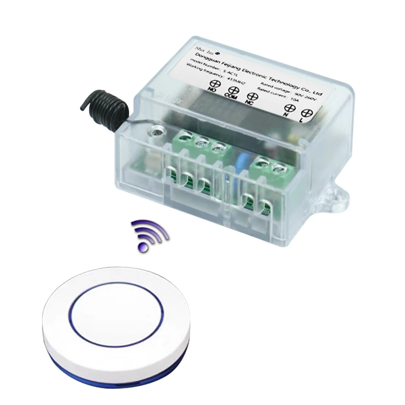 433MHz Wireless RF Remote Control Switch AC 220V 230V 1CH 10A Relay Receiver remote control power switch
433MHz Wireless RF Remote Control Switch AC 220V 230V 1CH 10A Relay Receiver remote control power switch