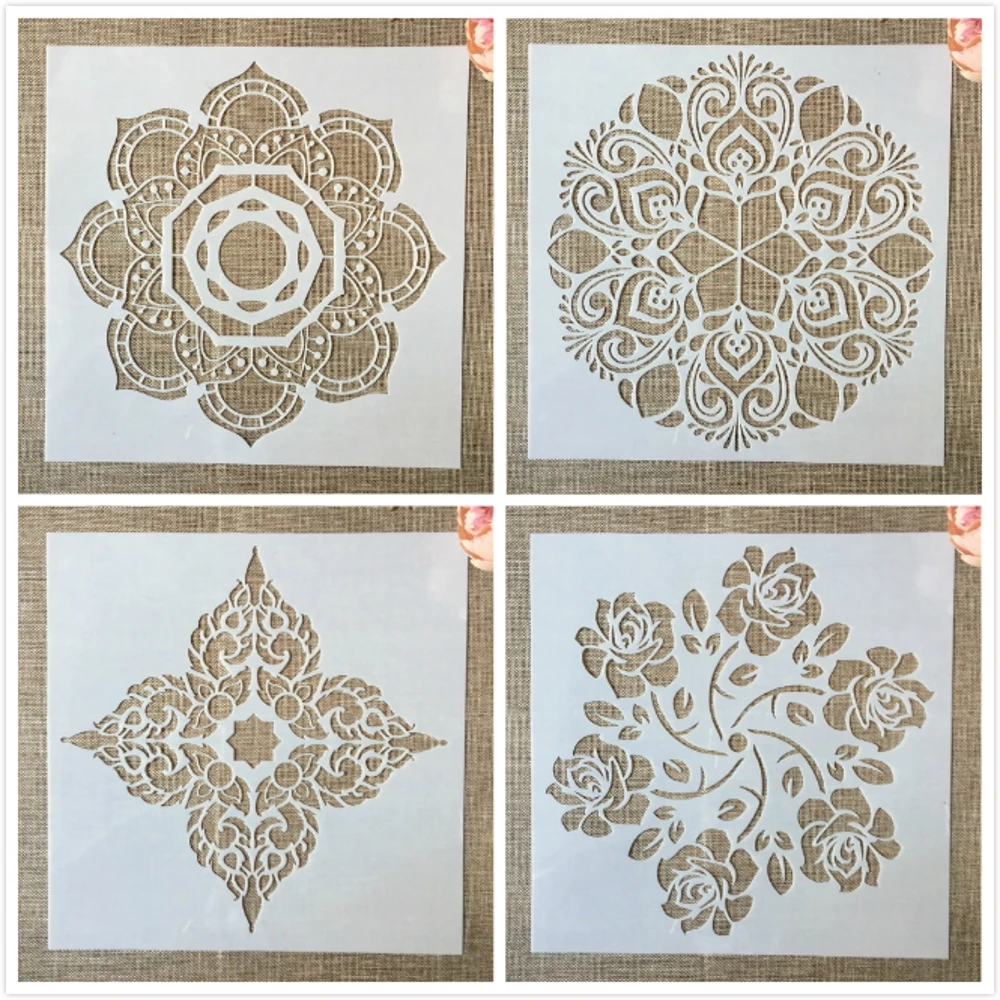 4Pcs/Set 30*30cm Big Flower 12inch Mandala DIY Layering Stencils Painting Scrapbook Coloring Embossing Album Decorative Template
4Pcs/Set 30*30cm Big Flower 12inch Mandala DIY Layering Stencils Painting Scrapbook Coloring Embossing Album Decorative Template