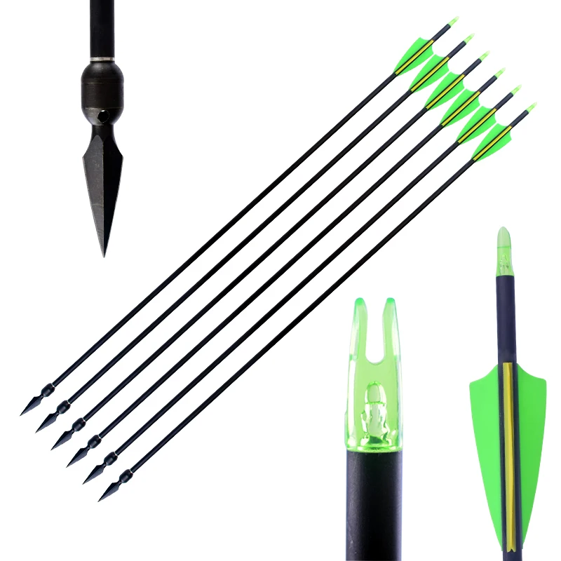 6/12pcs Hunting 30" Compound Bow Archery Carbon Arrow Spine 500 For Compound/Recurve Bow Archery with Replaceable Arrow Heads
6/12pcs Hunting 30" Compound Bow Archery Carbon Arrow Spine 500 For Compound/Recurve Bow Archery with Replaceable Arrow Heads
