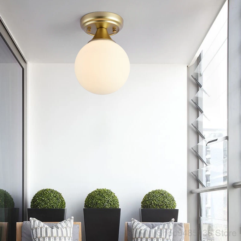 Nordic Glass Ball Ceiling Lamp Modern Minimalist Balcony Corridor Aisle Porch Staircase Living Room Decoration Lighting Fixtures
Nordic Glass Ball Ceiling Lamp Modern Minimalist Balcony Corridor Aisle Porch Staircase Living Room Decoration Lighting Fixtures