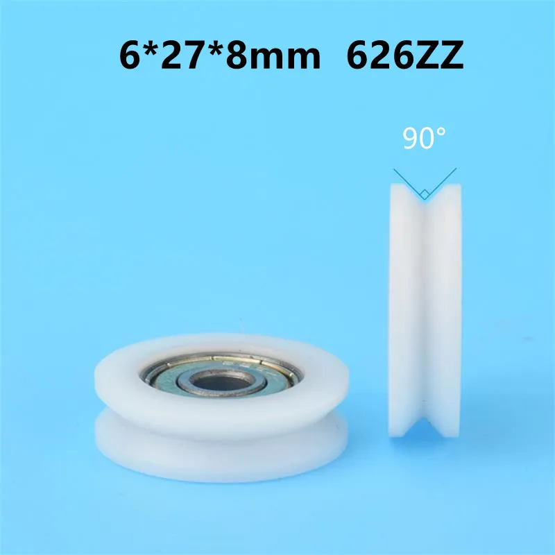 20pcs/100pcs V Groove 6*27*8mm 626ZZ POM Shell Steel Wire Hanging Wheel Guide Roller Bearing Pulley 6x27x8mm
20pcs/100pcs V Groove 6*27*8mm 626ZZ POM Shell Steel Wire Hanging Wheel Guide Roller Bearing Pulley 6x27x8mm