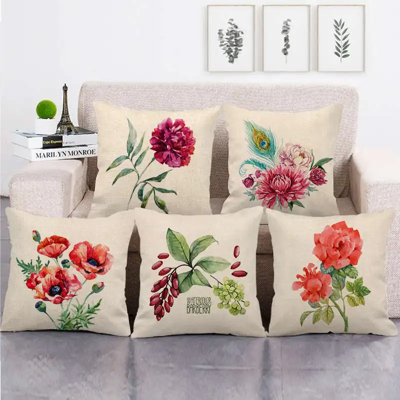 Flower cushion cover European home style pillowcase art flower linen pillowcase sofa rose flower decoration pillowcase 45*45cm
Flower cushion cover European home style pillowcase art flower linen pillowcase sofa rose flower decoration pillowcase 45*45cm