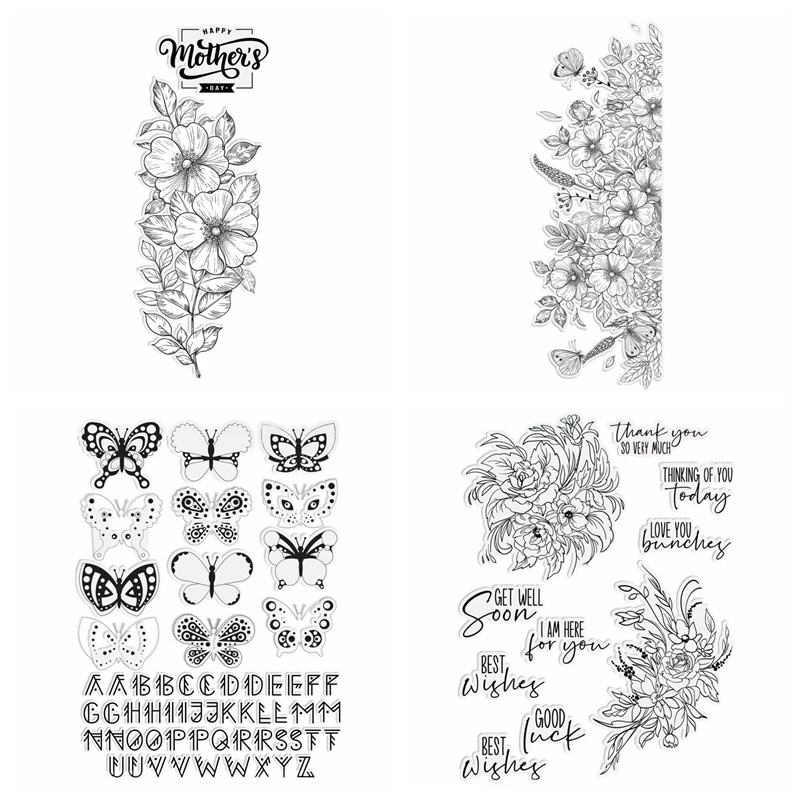 Elegant Flowers Petal Lace Border Butterflies A-Z Alphabet Clear Transparent Stamps DIY Scrapbooking Craft Making Template
Elegant Flowers Petal Lace Border Butterflies A-Z Alphabet Clear Transparent Stamps DIY Scrapbooking Craft Making Template