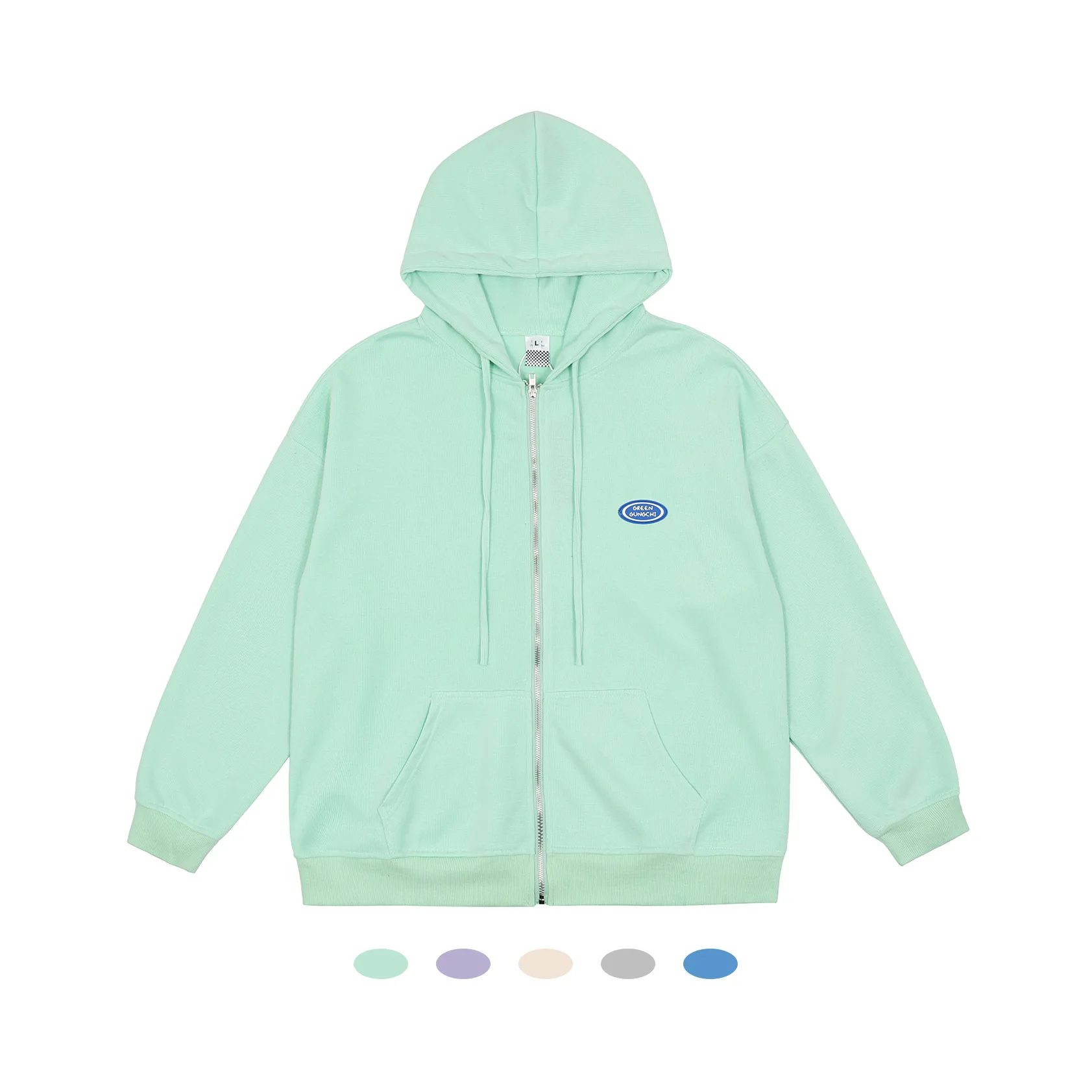 Women's autumn and winter New Unisex solid couple loose thin zipper Hoodie Jacket 
Women's autumn and winter New Unisex solid couple loose thin zipper Hoodie Jacket