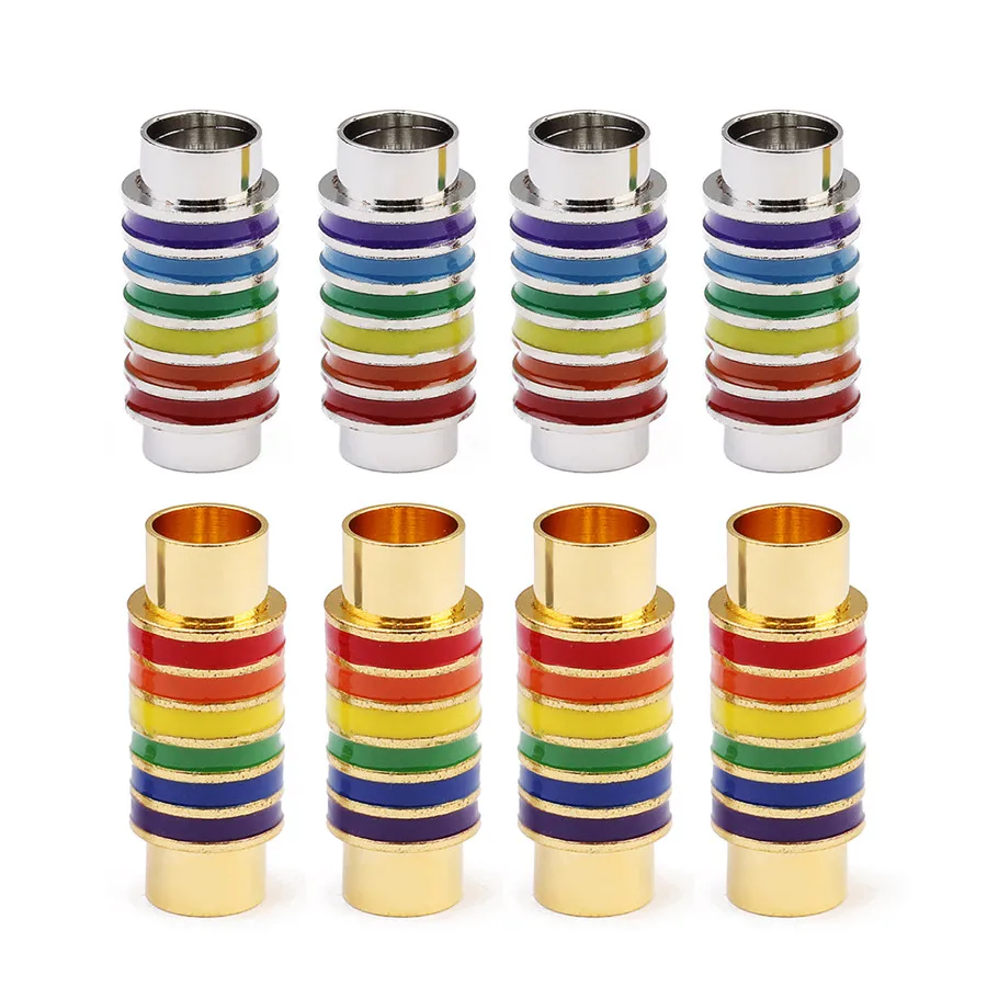 5Pcs/lot Rainbow Copper Strong Magnetic Clasps Hook End Cap Connector Fit 6mm Round Leather Cord For Bracelet Making
5Pcs/lot Rainbow Copper Strong Magnetic Clasps Hook End Cap Connector Fit 6mm Round Leather Cord For Bracelet Making