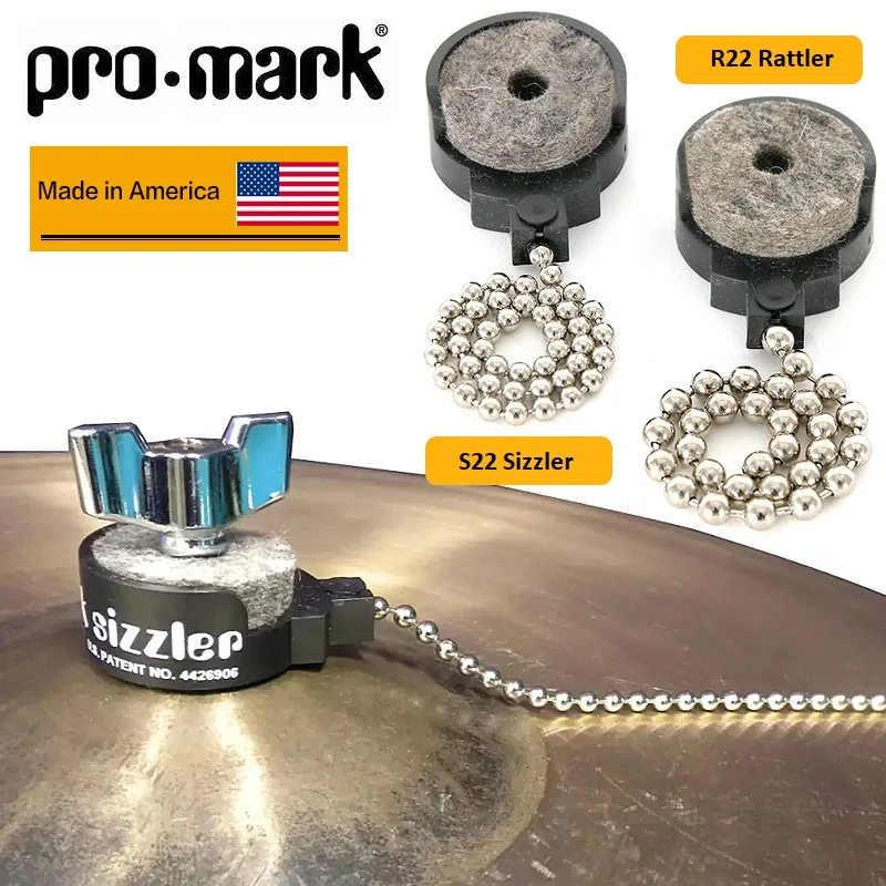 Promark by D'addario S22 Sizzler, 22" or Smaller" or R22 Cymbal Rattler
Promark by D'addario S22 Sizzler, 22" or Smaller" or R22 Cymbal Rattler