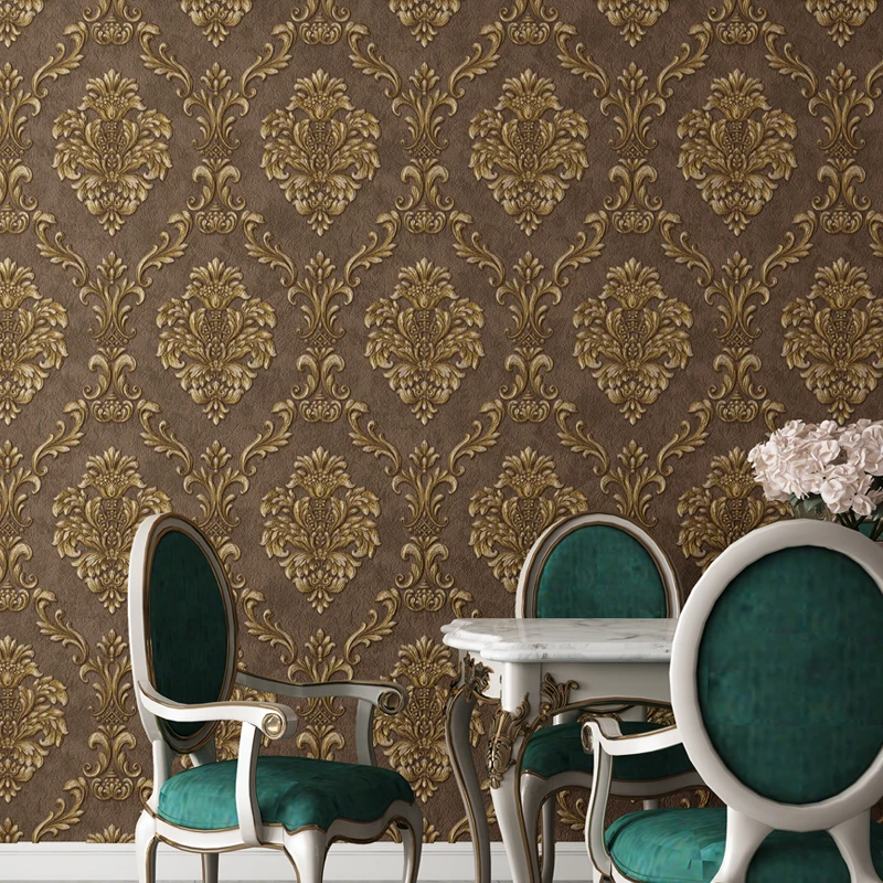 European Thicken Waterproof PVC 3D Floral Wall Papers Home Decor Damask Wallpaper for Living Room Bedroom Background Walls Mural
European Thicken Waterproof PVC 3D Floral Wall Papers Home Decor Damask Wallpaper for Living Room Bedroom Background Walls Mural