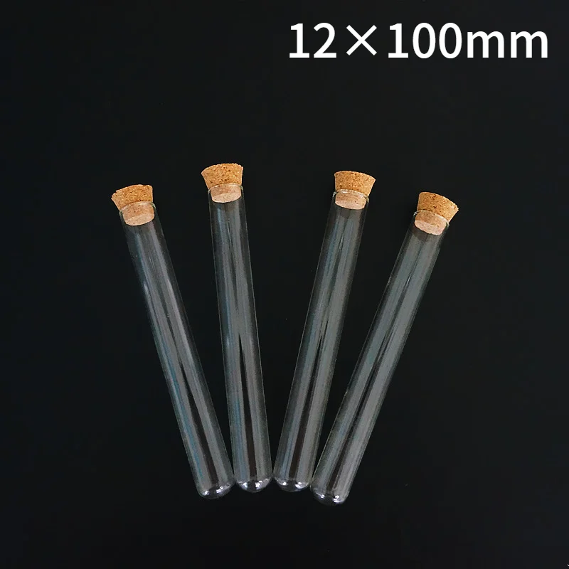 24pcs/lot 12x100mm U-shaped Bottom Clear Glass Test Tubes with Cork Stopper for Kinds of Labs/schools Glassware
24pcs/lot 12x100mm U-shaped Bottom Clear Glass Test Tubes with Cork Stopper for Kinds of Labs/schools Glassware