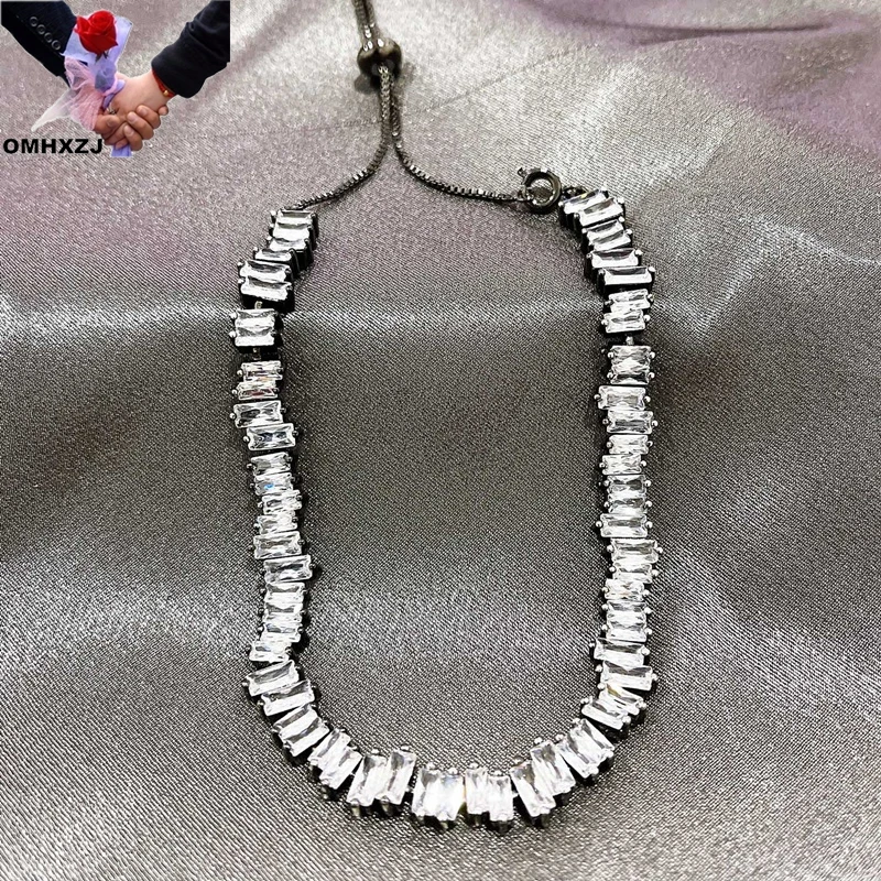 OMHXZJ Wholesale NA659 European Fashion Fine Woman Girl Party Birthday Wedding Gift Shiny AAA Zircon 18KT Black Gold Necklace
OMHXZJ Wholesale NA659 European Fashion Fine Woman Girl Party Birthday Wedding Gift Shiny AAA Zircon 18KT Black Gold Necklace