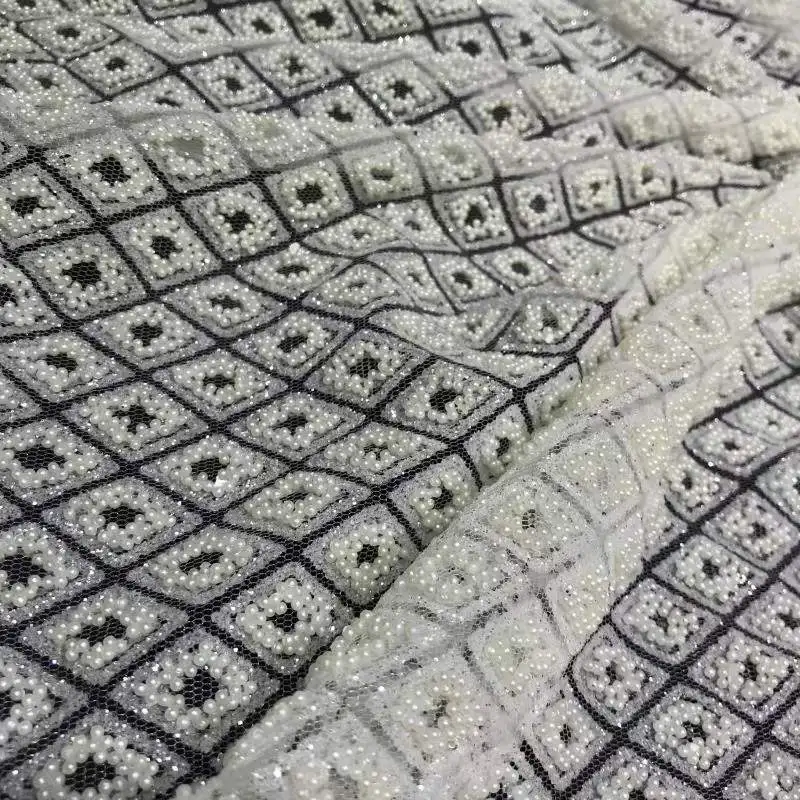 High qualtity Guled Glitter bead French mesh tulle lace small bead Nigeria fabric lace for sewing evening dress wedding dress
High qualtity Guled Glitter bead French mesh tulle lace small bead Nigeria fabric lace for sewing evening dress wedding dress
