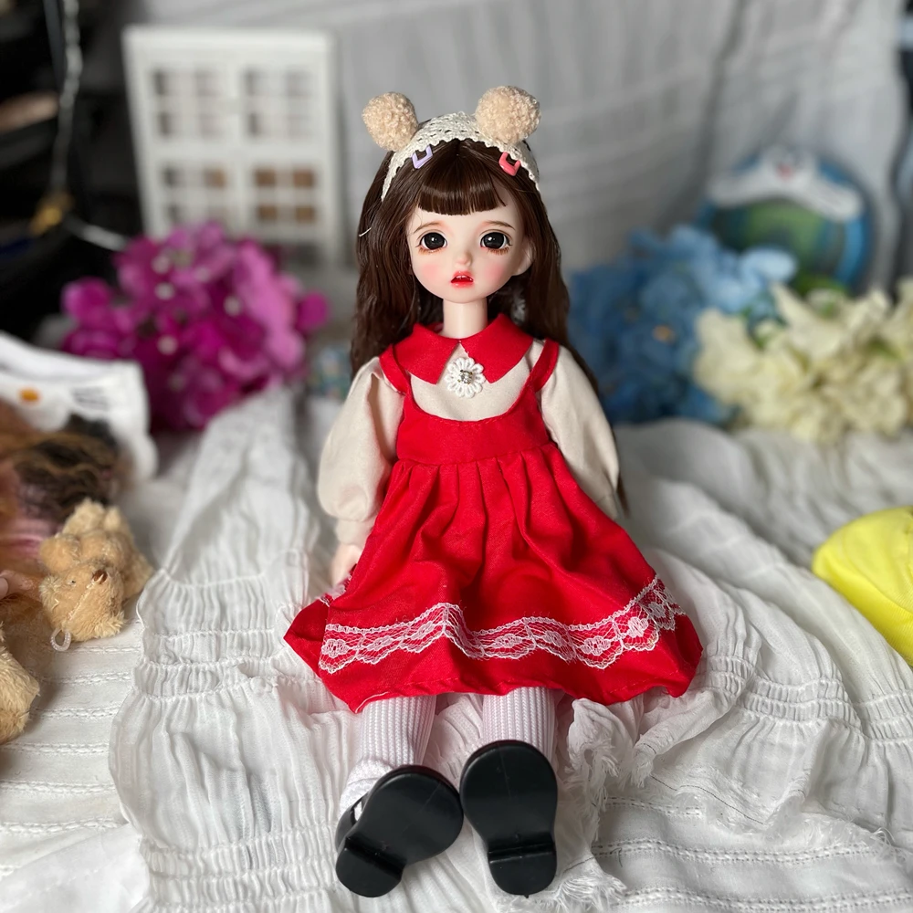 1/6 Scale 30CM BJD Cute Delicate Face Up Full Set With Wig & Clothes 22 Joints Body Figure Doll Children Model Toy Birthday Gift
1/6 Scale 30CM BJD Cute Delicate Face Up Full Set With Wig & Clothes 22 Joints Body Figure Doll Children Model Toy Birthday Gift