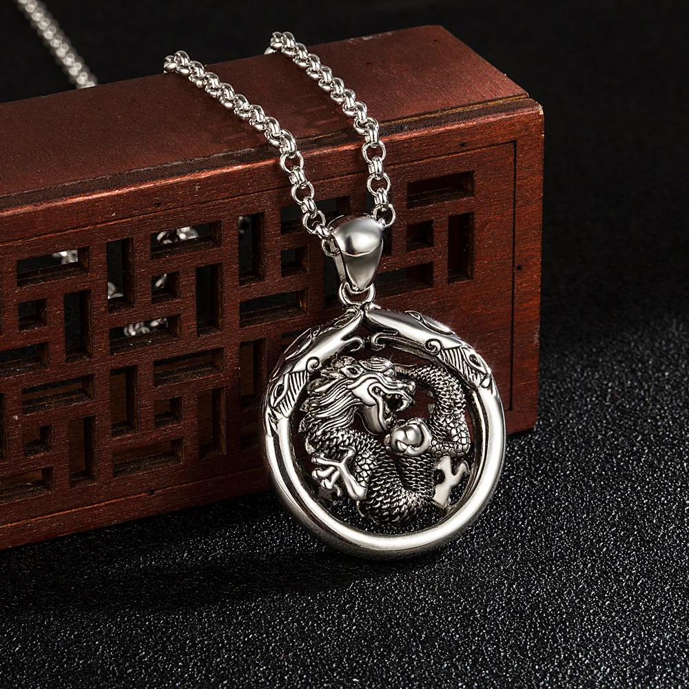 Personality Hip Hop Men Necklace 100% 925 Sterling Silver Dragon Pendant Chain Necklace Male Vintage Element Fine Jewelry
Personality Hip Hop Men Necklace 100% 925 Sterling Silver Dragon Pendant Chain Necklace Male Vintage Element Fine Jewelry