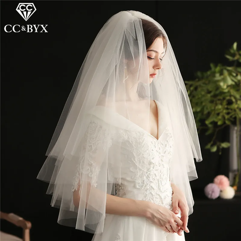 CC Hair Veil With Comb Wedding Accessories for Women Bridal Multi-layer Design Luxury Voile Mariage White lvory Gift 90cm V652
CC Hair Veil With Comb Wedding Accessories for Women Bridal Multi-layer Design Luxury Voile Mariage White lvory Gift 90cm V652