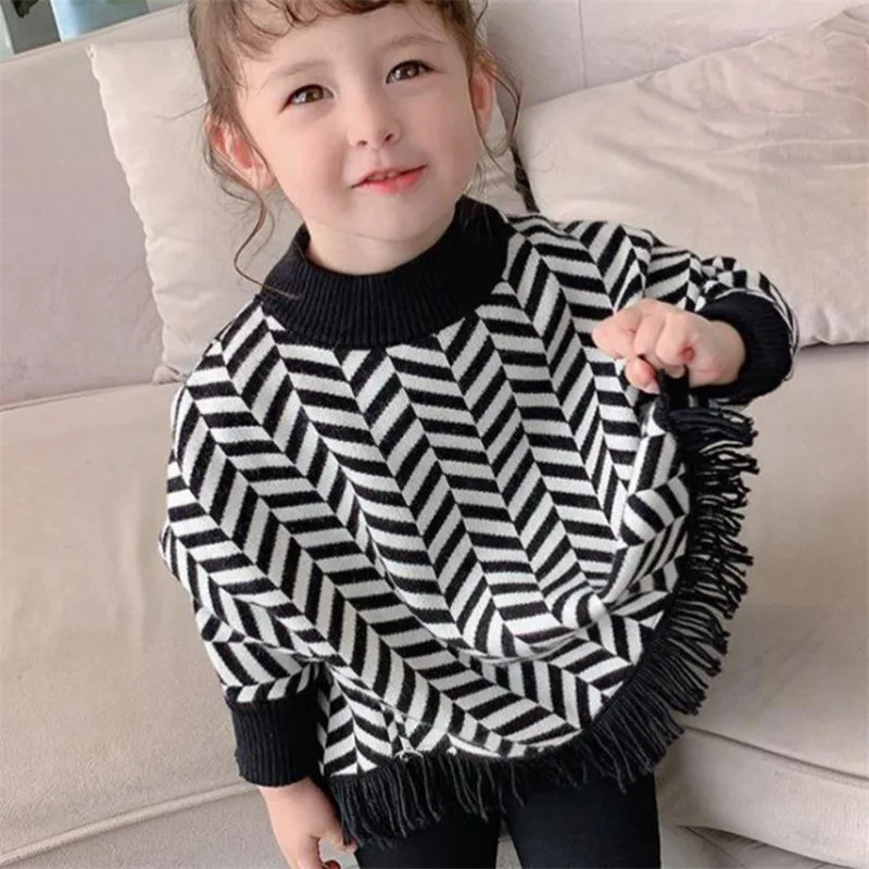 2021 Girl Casual Sweater Children's Knitted Round Neck Autumn/Winter Kids Cute Cloak Keep Warm Thicken Houndstooth High Quality
2021 Girl Casual Sweater Children's Knitted Round Neck Autumn/Winter Kids Cute Cloak Keep Warm Thicken Houndstooth High Quality