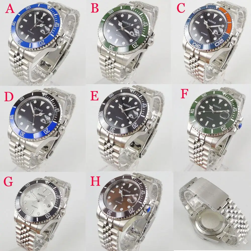 PARNIS Brand Sapphire Glass Self Winding Men Watch Date Window Jubilee Strap MINGZHU Movement
PARNIS Brand Sapphire Glass Self Winding Men Watch Date Window Jubilee Strap MINGZHU Movement