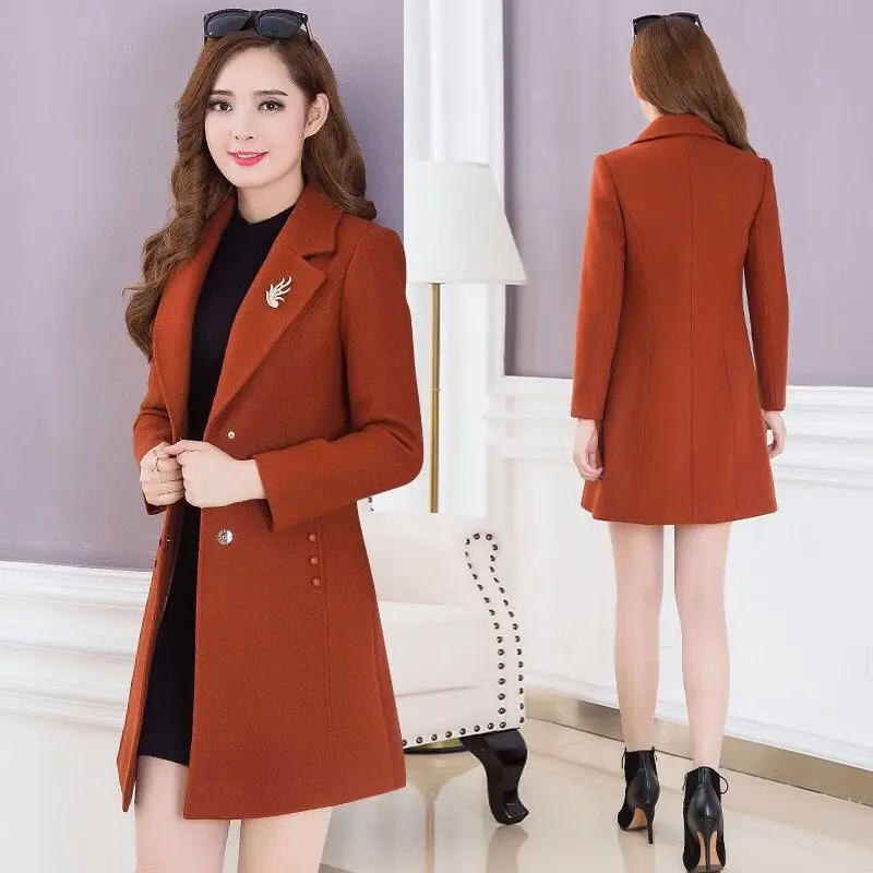 Spring and Autumn Coat Female Woolen Jacket Long Slim Plus Cotton 2023 New Woolen Jacket Women's Coats Lady Clothing
Spring and Autumn Coat Female Woolen Jacket Long Slim Plus Cotton 2023 New Woolen Jacket Women's Coats Lady Clothing