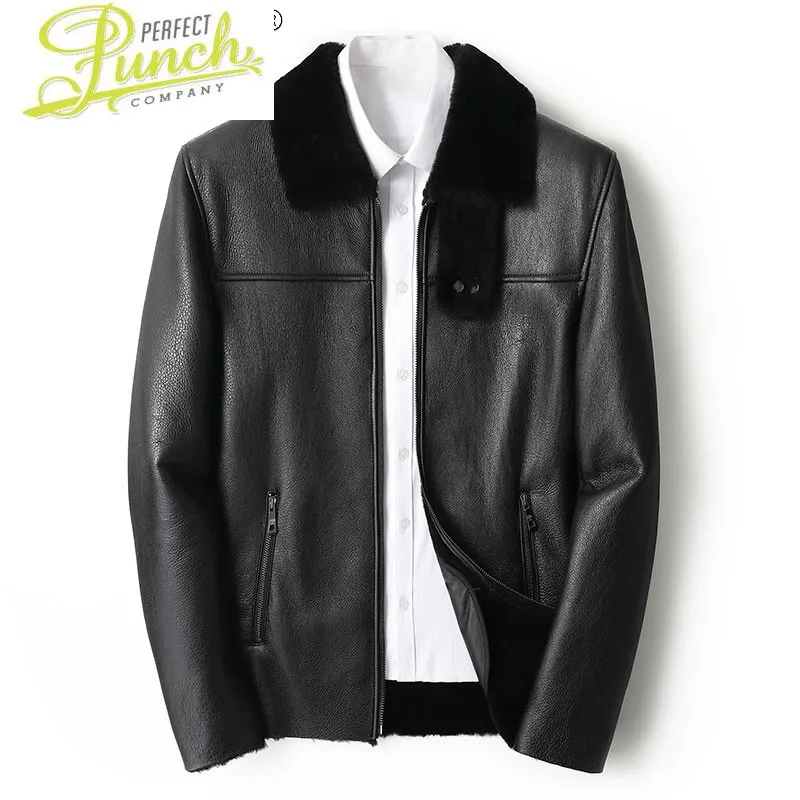 Sheepskin Genuine Leather Jacket Men 100% Wool Men's Clothing Motorcycle Fur Coat Thick Clothes Chaqueta Hombre LXR827
Sheepskin Genuine Leather Jacket Men 100% Wool Men's Clothing Motorcycle Fur Coat Thick Clothes Chaqueta Hombre LXR827
