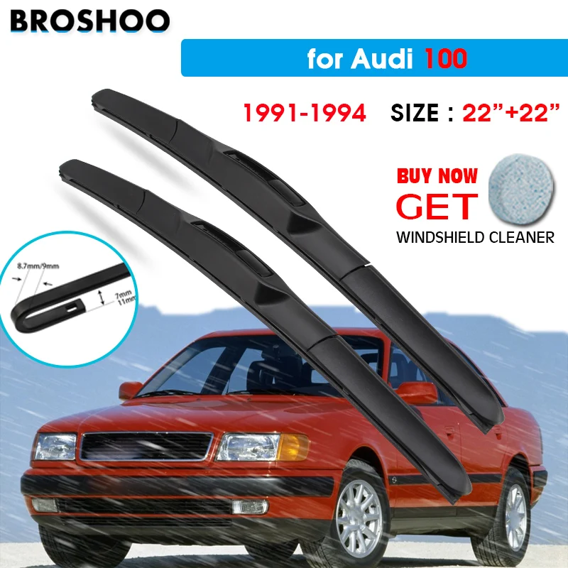 Car Wiper Blade For AUDI 100 22"+22" 1998-2003 Auto Windscreen Windshield Wipers Blades Window Wash Fit U Hook Arms
Car Wiper Blade For AUDI 100 22"+22" 1998-2003 Auto Windscreen Windshield Wipers Blades Window Wash Fit U Hook Arms