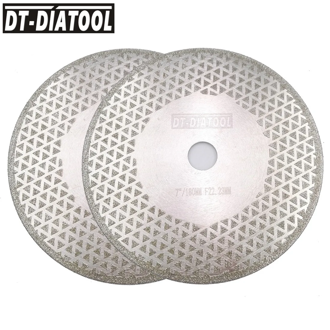 Бриллиантовый режущий диск DT-DIATOOL 2 шт. 7 дюймов/180 мм с гальваническим покрытием, шлифовальный круг с отверстием 22,23 мм, лезвие для пилы, лезвие для мрамора
Бриллиантовый режущий диск DT-DIATOOL 2 шт. 7 дюймов/180 мм с гальваническим покрытием, шлифовальный круг с отверстием 22,23 мм, лезвие для пилы, лезвие для мрамора