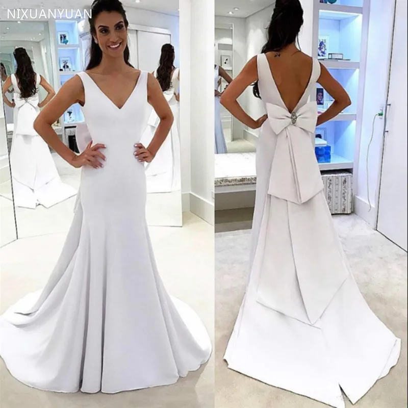 V-neck Cheap Long Wedding Gown Satin Bridal Gowns Backless 2023 Wedding Dresses Cheap Mermaid Bridal Gown
V-neck Cheap Long Wedding Gown Satin Bridal Gowns Backless 2023 Wedding Dresses Cheap Mermaid Bridal Gown