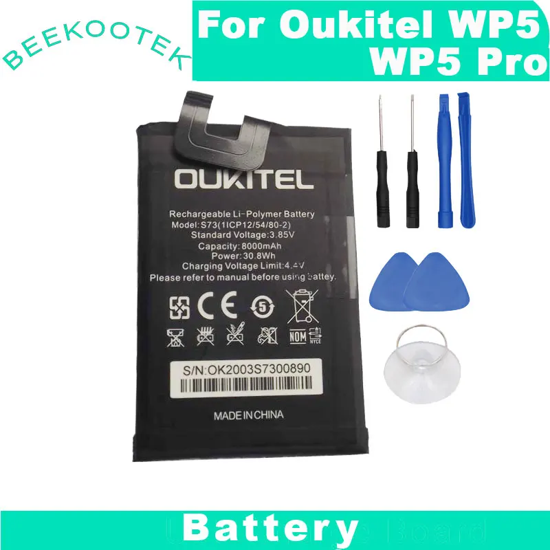 New Original Oukitel WP5 Pro Battery Phone Inner Battery 8000mAh Repair Replacement Accessory For Oukitel WP5 Smart Phone
New Original Oukitel WP5 Pro Battery Phone Inner Battery 8000mAh Repair Replacement Accessory For Oukitel WP5 Smart Phone