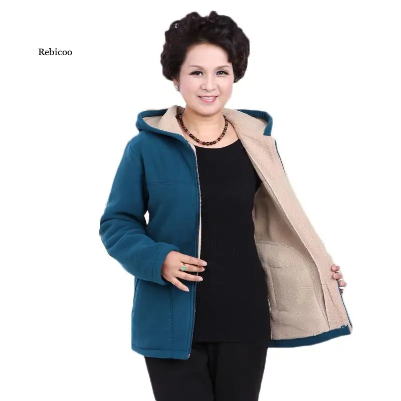 Spring Autumn Women Fleece Jacket 5XL Grandma Plus Velvet Hooded Sweatshirt Cotton Warm Winter Jacket Coat
Spring Autumn Women Fleece Jacket 5XL Grandma Plus Velvet Hooded Sweatshirt Cotton Warm Winter Jacket Coat