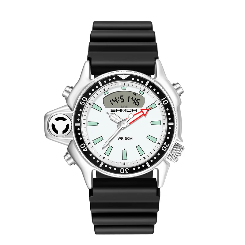 Sanda New Fashion Sport Men Quartz Watch Dual Display Military Watches Resin Strap Men Waterproof S Shock Male Clock
Sanda New Fashion Sport Men Quartz Watch Dual Display Military Watches Resin Strap Men Waterproof S Shock Male Clock