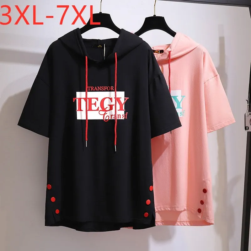 New 2021 Ladies Summer Plus Size Women Clothing Hoodie Tops For Women Large Short Sleeve Loose Cotton Pink Print T-shirt 7XL
New 2021 Ladies Summer Plus Size Women Clothing Hoodie Tops For Women Large Short Sleeve Loose Cotton Pink Print T-shirt 7XL