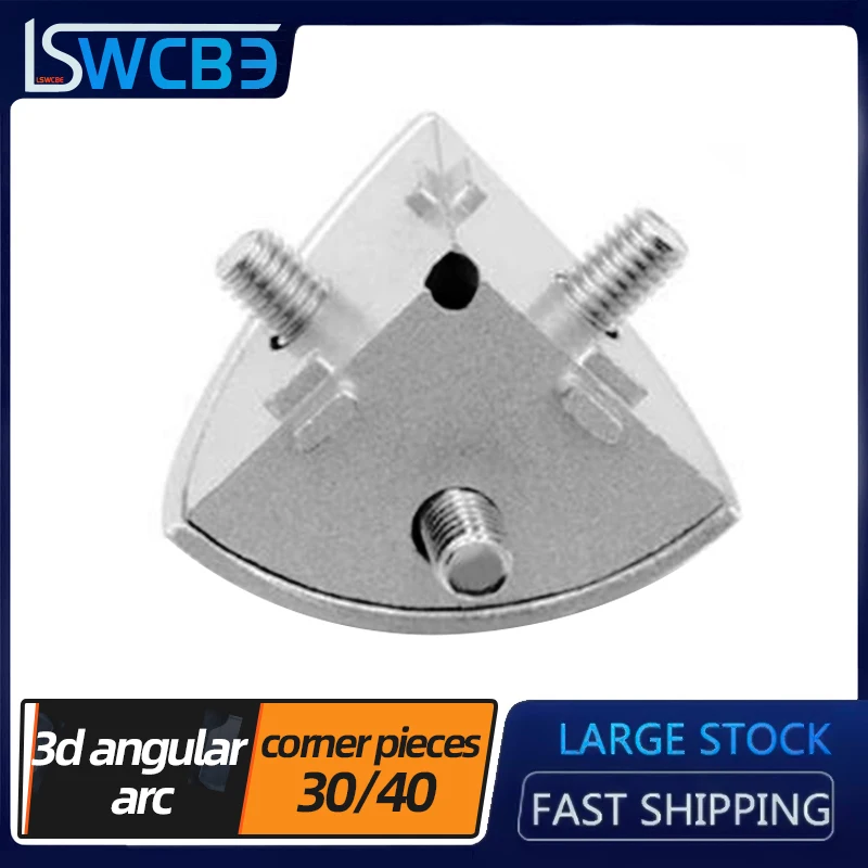 3030/4040R Three-Dimensional Corner Piece Arc Industrial Aluminum Profile Fitting Corner Code Black/metal Cover
3030/4040R Three-Dimensional Corner Piece Arc Industrial Aluminum Profile Fitting Corner Code Black/metal Cover