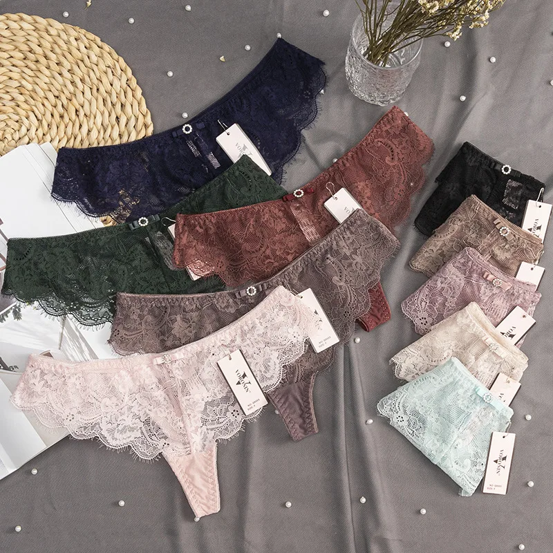 Women's Sexy Lace Panties Erotic Panties Transparent Low Waist Women's Underwear Briefs Thongs Pure Cotton T-pants
Women's Sexy Lace Panties Erotic Panties Transparent Low Waist Women's Underwear Briefs Thongs Pure Cotton T-pants