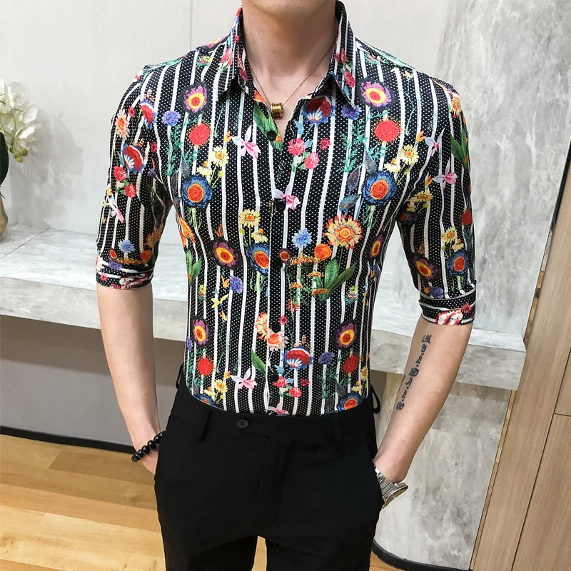 Club Tuxedo Night Stripe Shirt Social Plus Size 4XL-M Summer New Men Striped Shirt Half Sleeve Slim Fit Hairstylist Shirts Men
Club Tuxedo Night Stripe Shirt Social Plus Size 4XL-M Summer New Men Striped Shirt Half Sleeve Slim Fit Hairstylist Shirts Men