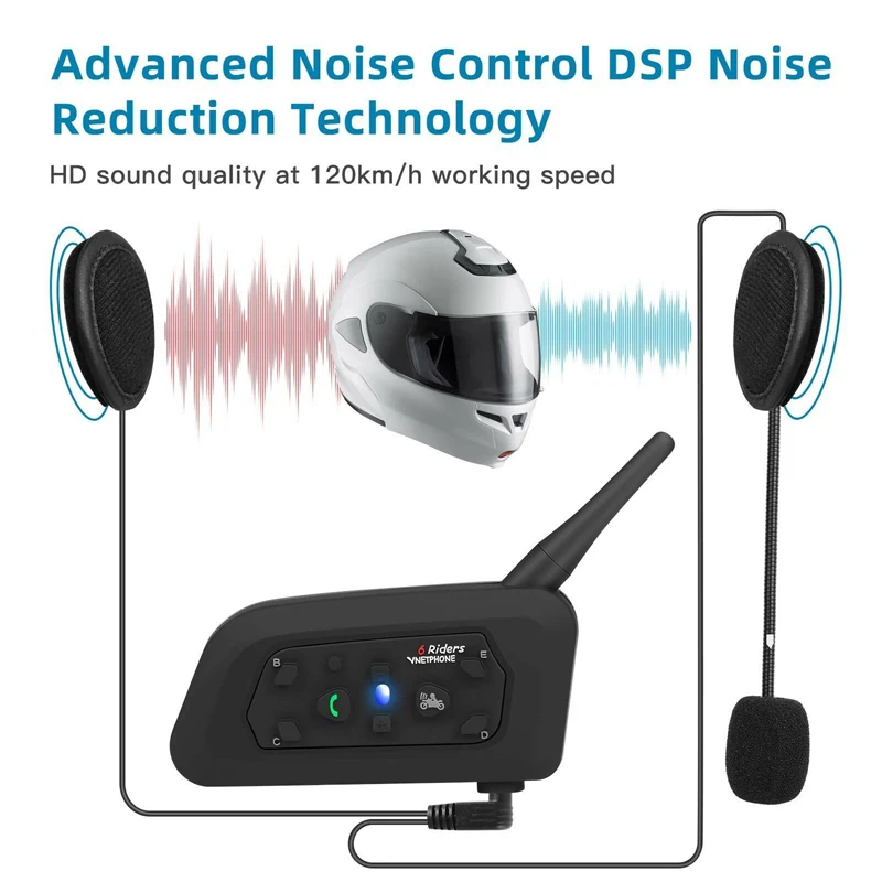 EJEAS VNETPHONE V6 1.2km Intercom Upgraded Bluetooth Motorcycle SKI Helmet Intercom Communicator Headset Speaker 1/2/6 Set Choos
EJEAS VNETPHONE V6 1.2km Intercom Upgraded Bluetooth Motorcycle SKI Helmet Intercom Communicator Headset Speaker 1/2/6 Set Choos