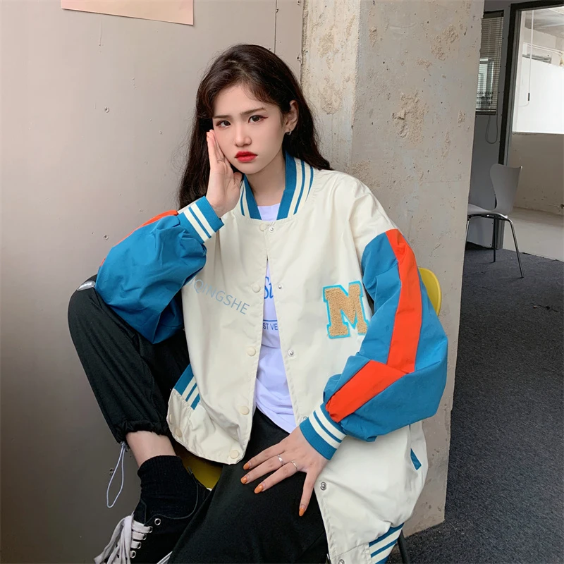 Korean Fashion Clothes Cool Students Jacket Girls Autumn Long Sleeve Buttons Up Stand Collar Loose Coat Harajuku Patchwork Print
Korean Fashion Clothes Cool Students Jacket Girls Autumn Long Sleeve Buttons Up Stand Collar Loose Coat Harajuku Patchwork Print