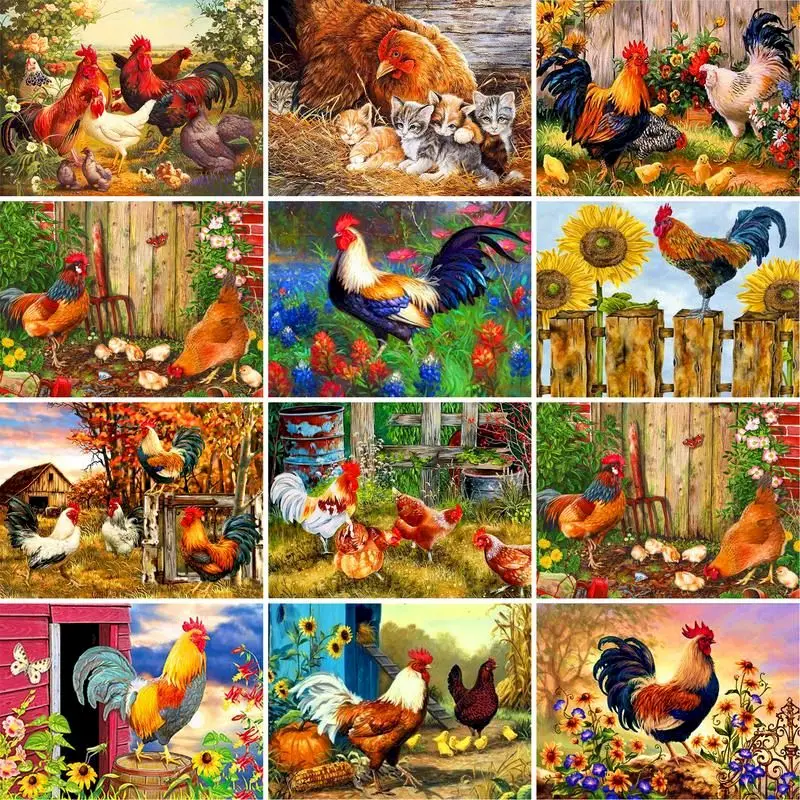 GATYZTORY Oil Painting By Numbers Rooster 60x75cm DIY Paint By Numbers For Adult Animals Frameless Canvas Painting Unique Gift
GATYZTORY Oil Painting By Numbers Rooster 60x75cm DIY Paint By Numbers For Adult Animals Frameless Canvas Painting Unique Gift