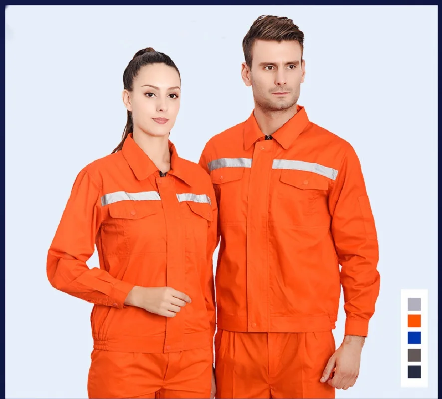Reflective Work Clothing Set Men Women Summer Thin Jacket+Pant Machine Wear Resistant Uniform Auto Repair Engineer Workshop Suit
Reflective Work Clothing Set Men Women Summer Thin Jacket+Pant Machine Wear Resistant Uniform Auto Repair Engineer Workshop Suit
