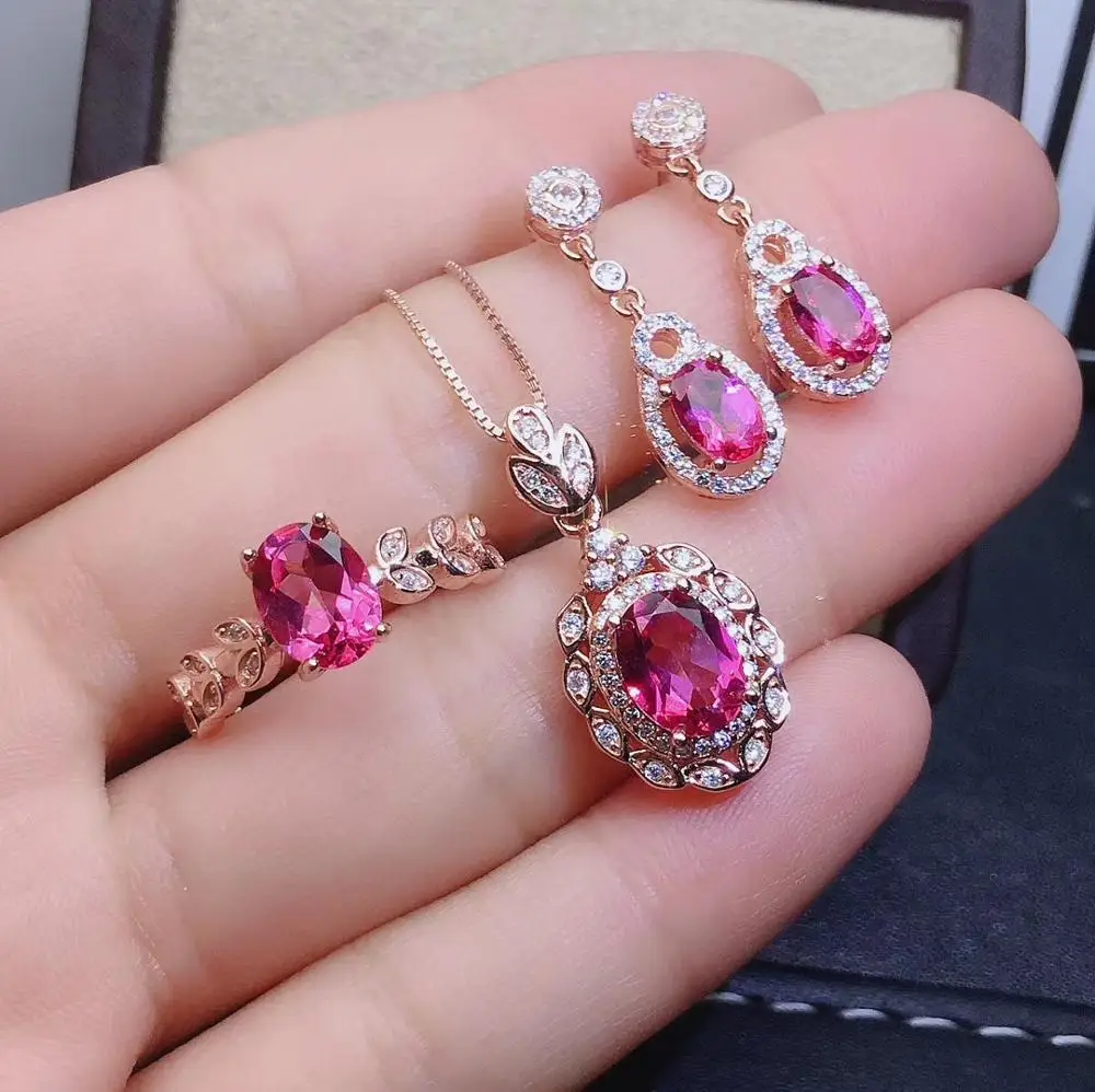 KJJEAXCMY boutique jewelry 925 sterling silver natural pink topaz gemstone girl set Gift Birthday Party Wedding Engagement Chris
KJJEAXCMY boutique jewelry 925 sterling silver natural pink topaz gemstone girl set Gift Birthday Party Wedding Engagement Chris