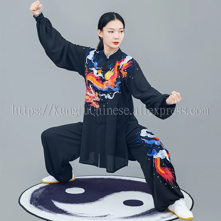 Upscale Embroidered dragons Tai chi costume Taiji uniform Kungfu clothes Wushu garment Taiji outfit for male female kids adults
Upscale Embroidered dragons Tai chi costume Taiji uniform Kungfu clothes Wushu garment Taiji outfit for male female kids adults