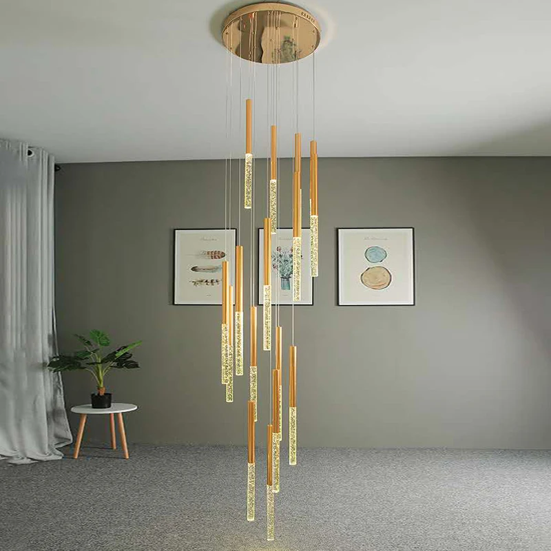 Modern LED Luxury Crystal Chandelier for stair living room home decoration hanging lamp long indoor cristal light fixtures
Modern LED Luxury Crystal Chandelier for stair living room home decoration hanging lamp long indoor cristal light fixtures